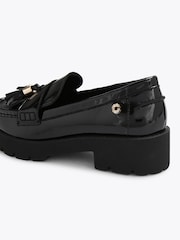 Carvela Black Sanp  Chunky Tassel Loafers - Image 3 of 5