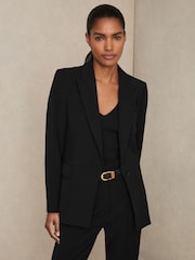 Reiss Black Gabi Petite Tailored Single Breasted Suit Blazer - Image 1 of 8