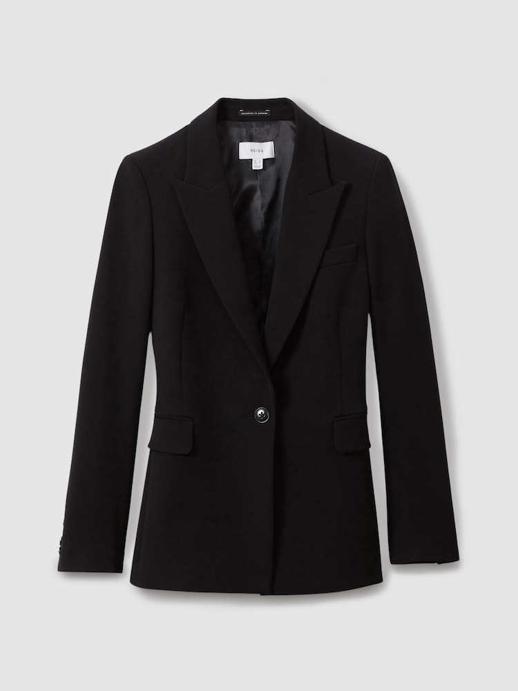 Reiss Black Gabi Petite Tailored Single Breasted Suit Blazer - Image 2 of 8