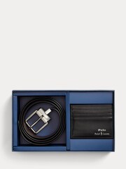 Noir - Polo Ralph Lauren Coffret cadeau ceintures et étui à cartes en cuir - Image 1 de 1