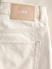 JJXX White High Waist Wide Cropped Denim Jeans - Image 4 of 5