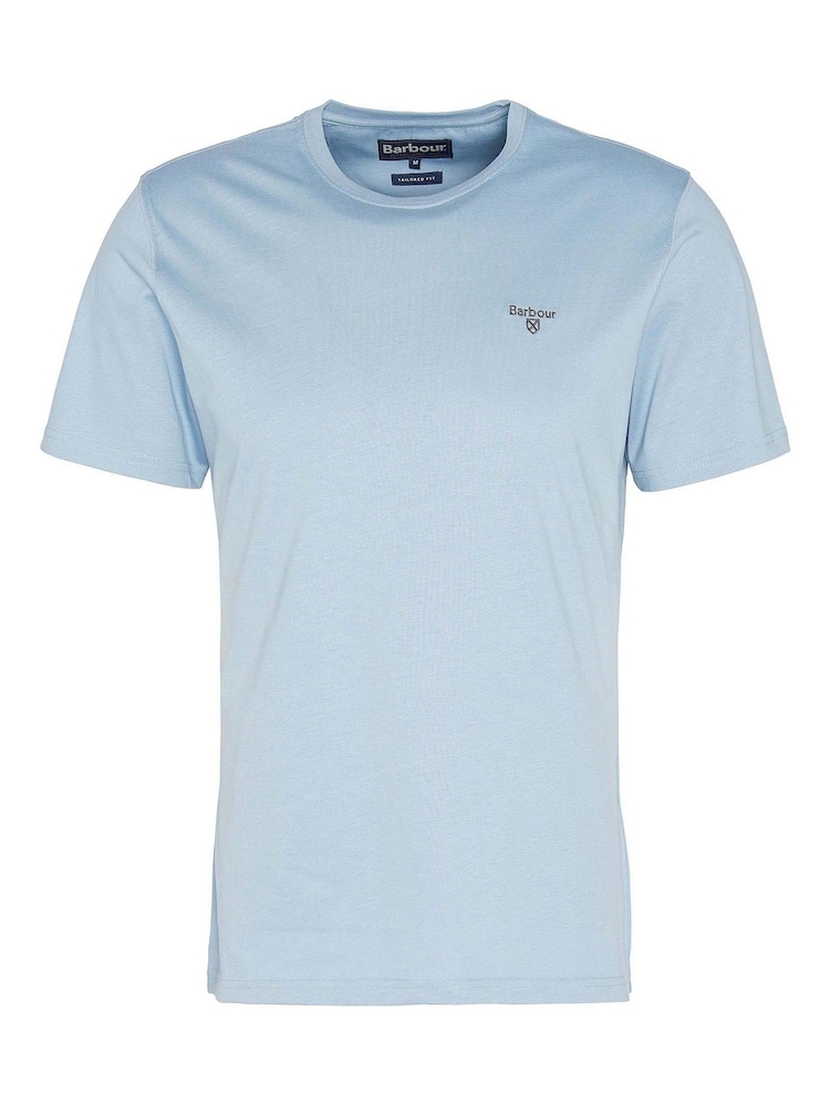 Barbour® Light Blue Mens 100% Cotton Sports T-Shirt - Image 5 of 5