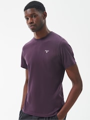 Barbour® Burgundy Red Mens 100% Cotton Sports T-Shirt - Image 2 of 6