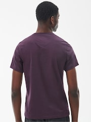 Barbour® Burgundy Red Mens 100% Cotton Sports T-Shirt - Image 3 of 6