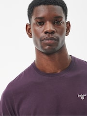 Barbour® Burgundy Red Mens 100% Cotton Sports T-Shirt - Image 4 of 6
