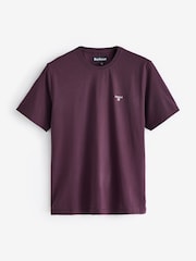 Barbour® Burgundy Red Mens 100% Cotton Sports T-Shirt - Image 5 of 6