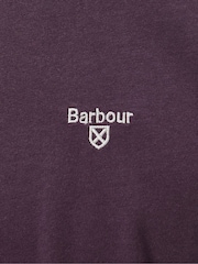 Barbour® Burgundy Red Mens 100% Cotton Sports T-Shirt - Image 6 of 6