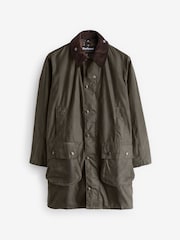 Barbour® Olive Green Border Waxed Jacket - Image 10 of 11