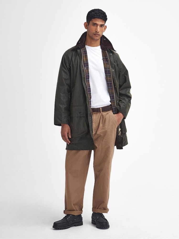 Buy Barbour® Olive Green Border Waxed Jacket from Next Germany