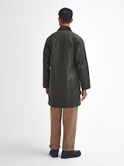 Barbour® Olive Green Border Waxed Jacket - Image 4 of 11