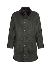 Barbour® Olive Green Border Waxed Jacket - Image 9 of 11
