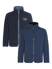 Barbour® Navy Reversible Fleece Jacket - Image 10 of 11
