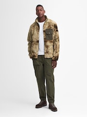 Barbour® Olive Green Moor Berber Fleece Jacket - Image 3 of 9
