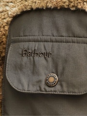 Barbour® Olive Green Moor Berber Fleece Jacket - Image 7 of 9