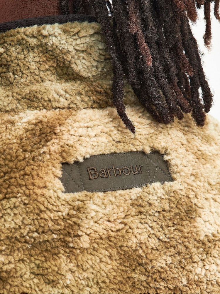 Barbour® Olive Green Moor Berber Fleece Jacket - Image 9 of 9