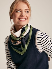 Joules Bloomfield Cream Square Silk Scarf - Image 1 of 5