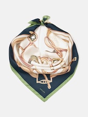 Joules Bloomfield Cream Square Silk Scarf - Image 3 of 5