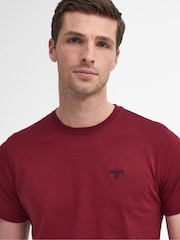 Barbour® Red Mens 100% Cotton Sports T-Shirt - Image 4 of 6