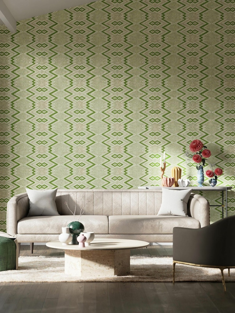 Harlequin Green Ankara 10.05M Wallpaper - Image 1 of 1
