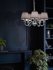 Laura Ashley Chrome Ellis Chandelier 5 Light Light - Image 2 of 3