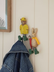 Set of 2 Multi Colour Rosie Rabbit and Bertie Bear Wall Hooks - Image 1 of 5
