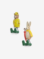 Set of 2 Multi Colour Rosie Rabbit and Bertie Bear Wall Hooks - Image 4 of 5