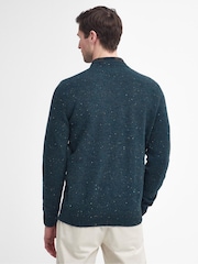 Barbour® Green Tainsbury Fleck Yarn Crew Neck Jumper - Image 3 of 6