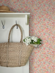 Laura Ashley Coral Pink Loveston A4 Wallpaper - Image 1 of 2