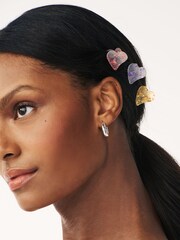 Pink/Lilac Mini Heart Hair Clips - Image 2 of 4