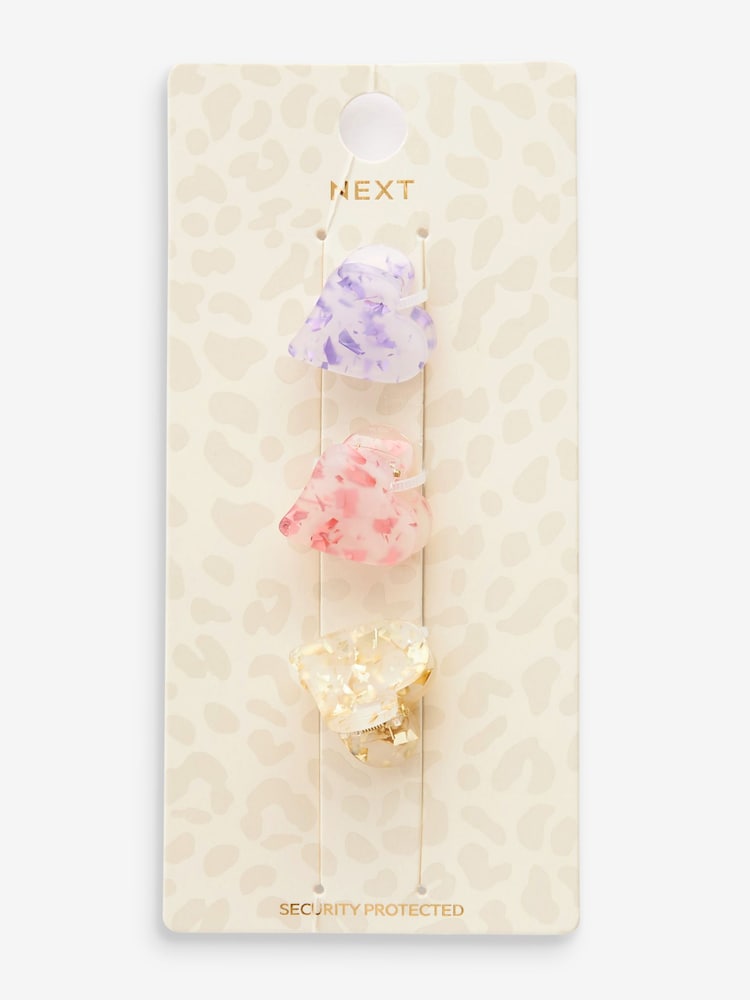 Pink/Lilac Mini Heart Hair Clips - Image 4 of 4