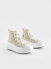 Converse Brown All Star Move Borg Junior Trainers - Image 3 of 9