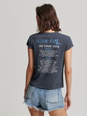 Superdry Charcoal Black Motorhead Cap Sleeve T-Shirt - Image 2 of 5