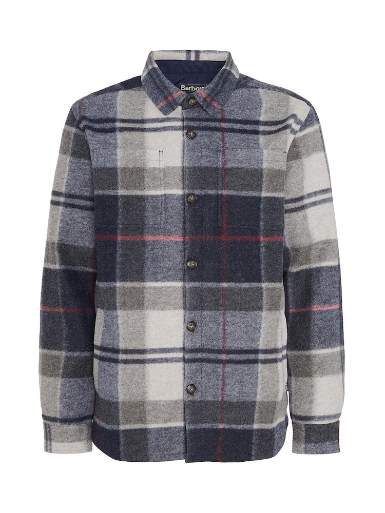 Barbour® Blue Chapter Check Overshirt - Image 8 of 8