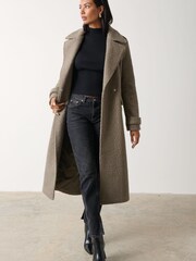 Pretty Lavish Grey Halston Boucle Coat - Image 3 of 4