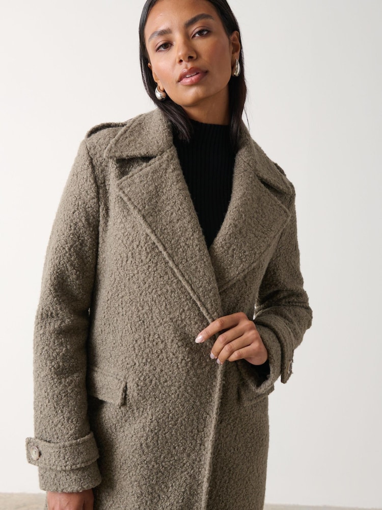 Pretty Lavish Grey Halston Boucle Coat - Image 4 of 4 Pretty Lavish Grey Halston Boucle Coat - Image 4 of 4