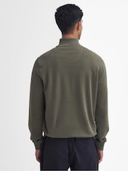 Oliwkowa zieleń - Bluza Barbour® Beckhill z krótkim zamkiem, w 100% z bawełny - Image 3 of 6