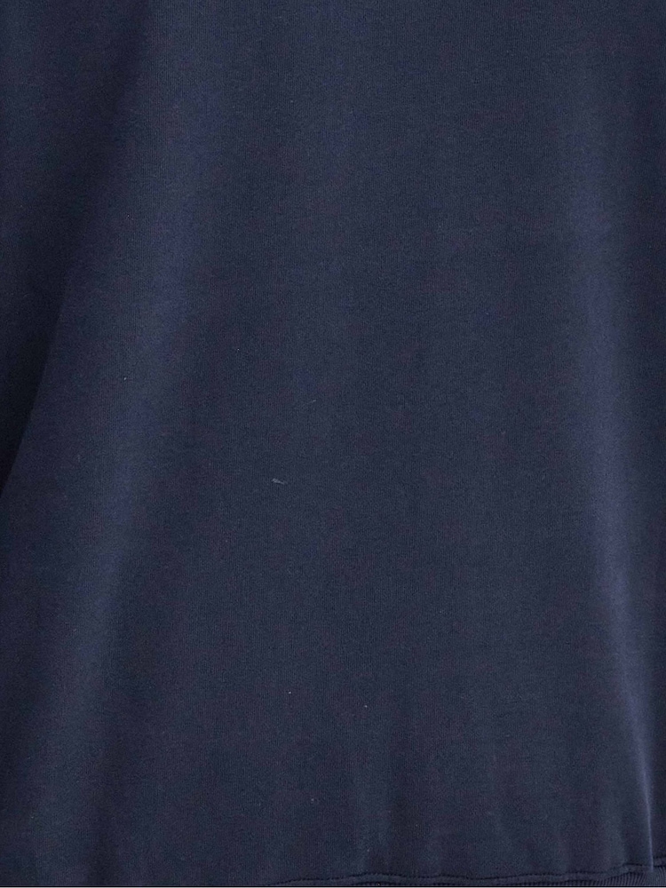 Barbour® Navy Beckhill Quarter Zip 100% Cotton Sweatshirt - Image 8 of 8