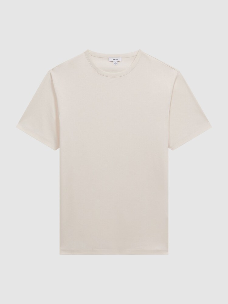 Reiss Silver Day Mercerised Cotton Crew Neck T-Shirt - Image 2 of 4