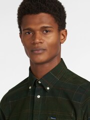 Barbour® Green Blair Tartan Check Micro 100% Cotton Cord Shirt - Image 4 of 8
