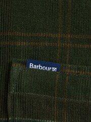 Barbour® Green Blair Tartan Check Micro 100% Cotton Cord Shirt - Image 7 of 8