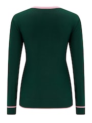 Pour Moi Green Rosie Colour Block Knit Jumper with LENZING™ ECOVERO™ Viscose - Image 4 of 4