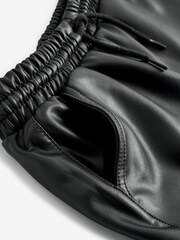 Black PU Cuffed Joggers (3-16yrs) - Image 6 of 6