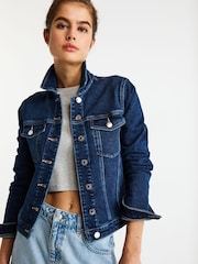 Dark Blue Wash Denim Jacket - Image 1 of 7