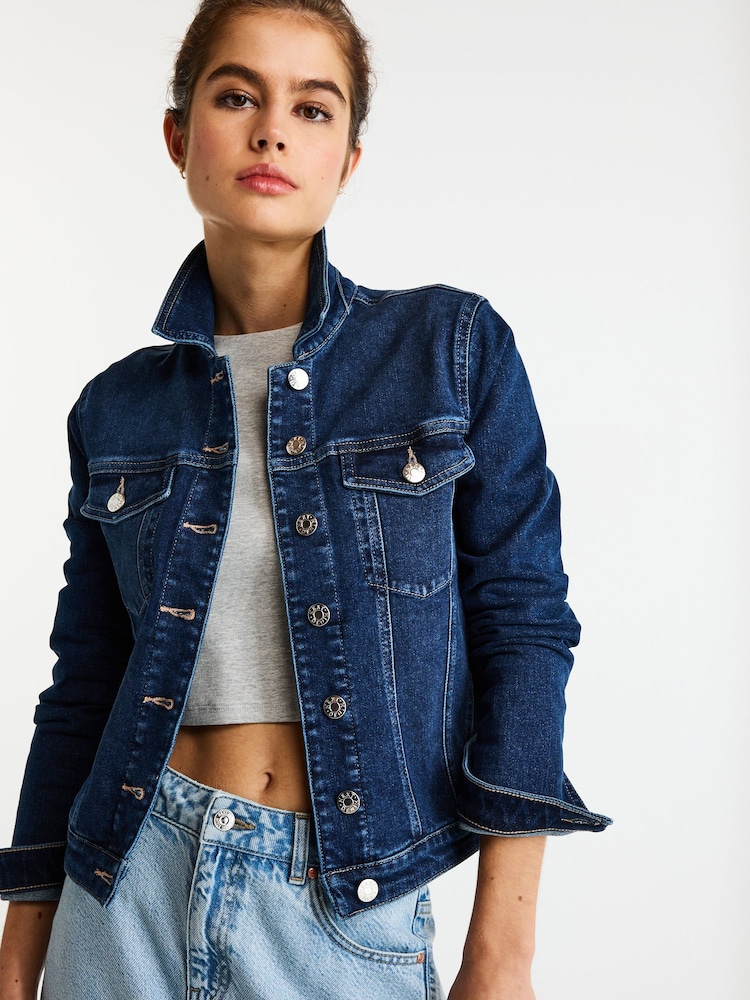 Dark Blue Wash Denim Jacket - Image 1 of 7