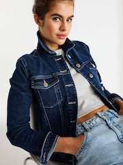 Dark Blue Wash Denim Jacket - Image 3 of 7