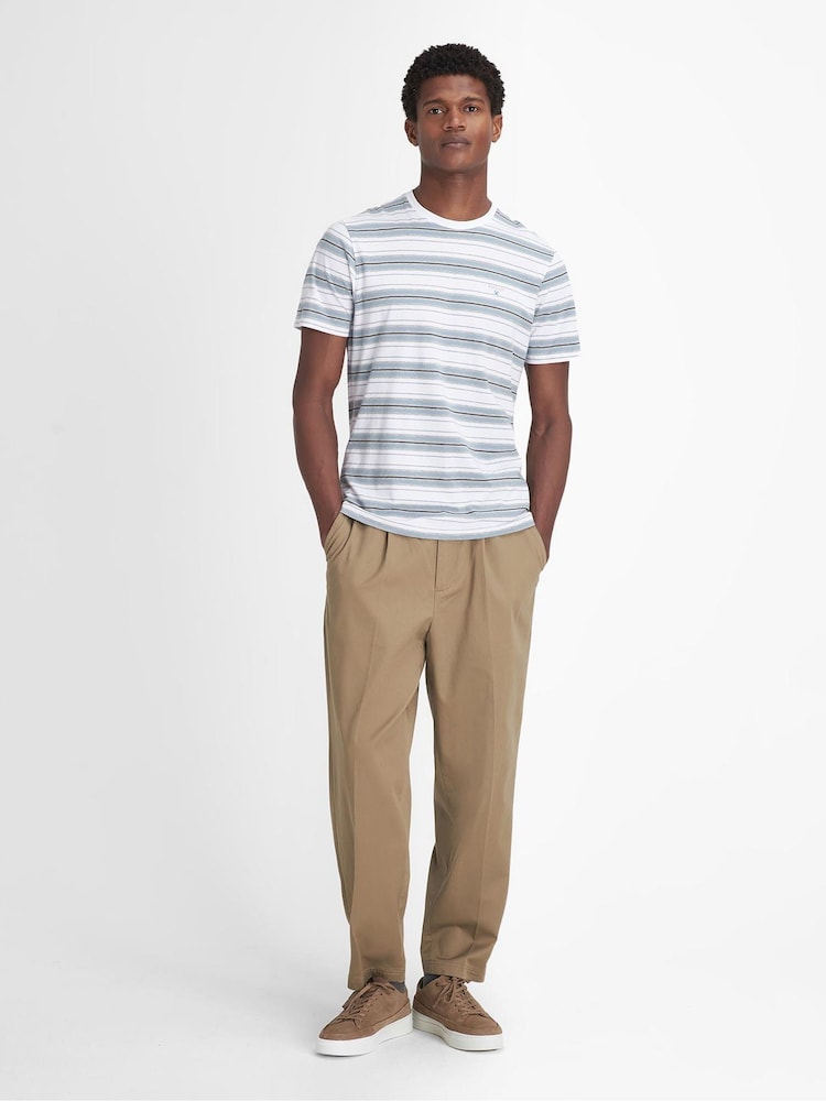 Barbour® White Boldron 100% Cotton Stripe T-Shirt - Image 2 of 6