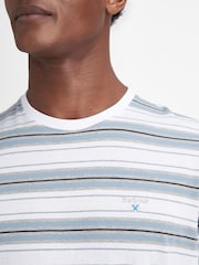 Barbour® White Boldron 100% Cotton Stripe T-Shirt - Image 5 of 6