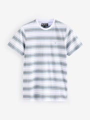 Barbour® White Boldron 100% Cotton Stripe T-Shirt - Image 6 of 6