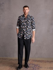 Black/Multicolour Floral Signature Made With Italian Fabric Printed Shirt - Image 2 of 8