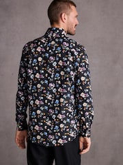 Black/Multicolour Floral Signature Made With Italian Fabric Printed Shirt - Image 3 of 8